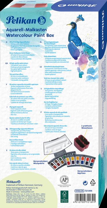 Actual product image Pelikan Watercolour box, 24 colours (Assorted)