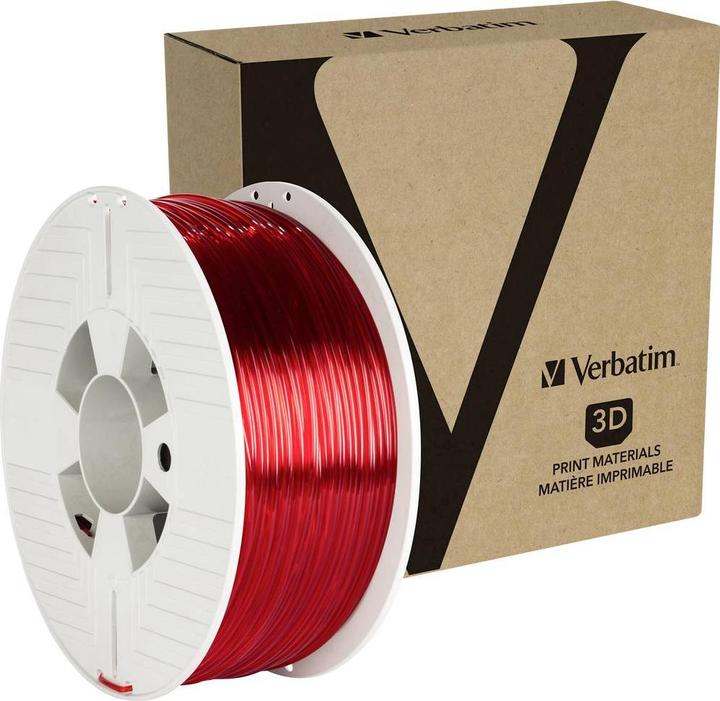 Produktbild Verbatim Durchsichtig rot - 1 kg - PTEG-Filament (3D) (PETG, 2.85 mm, 1000 g, Rot)