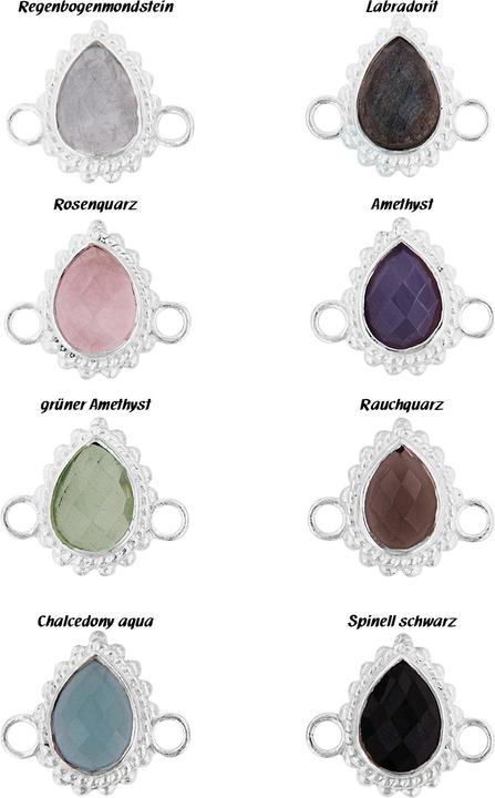Leyda Chalcedony Tropfen Doppelöse Zwischenteil