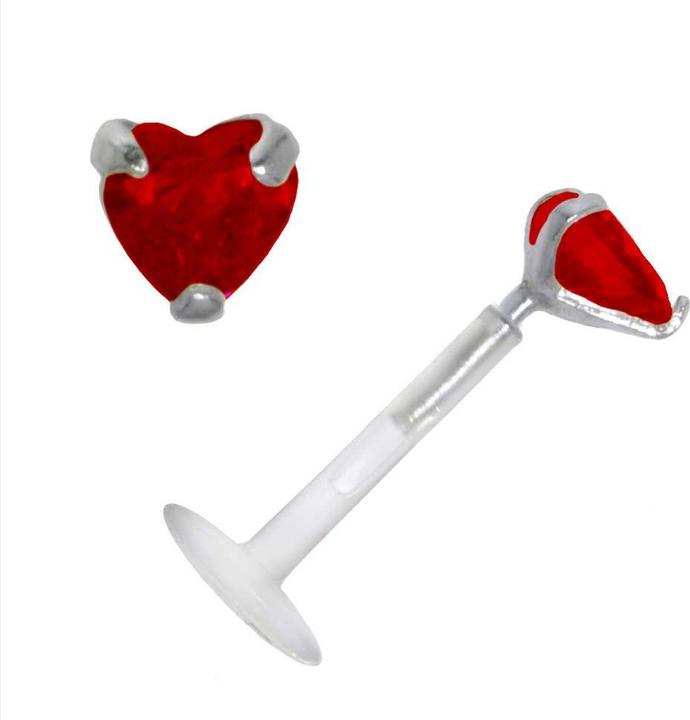 Produktbild Bijouteria Piercing für Lippe/Tragus (Bioplast, Silber 925, Zirkonia)