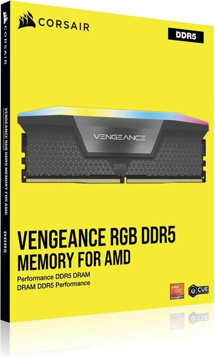 Produktbild Corsair Vengeance RGB (2 x 16GB, 6000 MHz, DDR5-RAM, DIMM)
