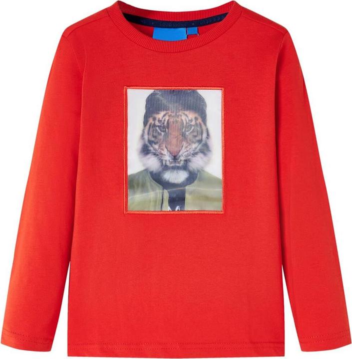 Produktbild VidaXL Kinder-Langarmshirt Rot 104,Material: 100 % Baumwolle,Farbe (104)