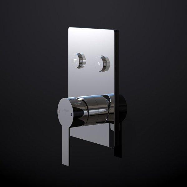 Steinberg series 390 shower / bath mixer, single lever mixer, incl. concealed body, 2 consumers