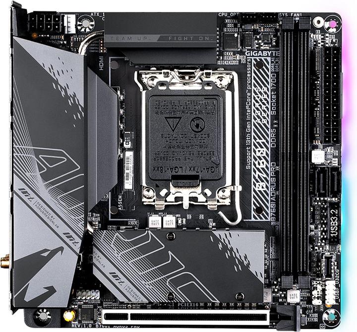 Image du produit Gigabyte B760I Aorus Pro (LGA 1700, Intel B760 Express, Mini-ITX)