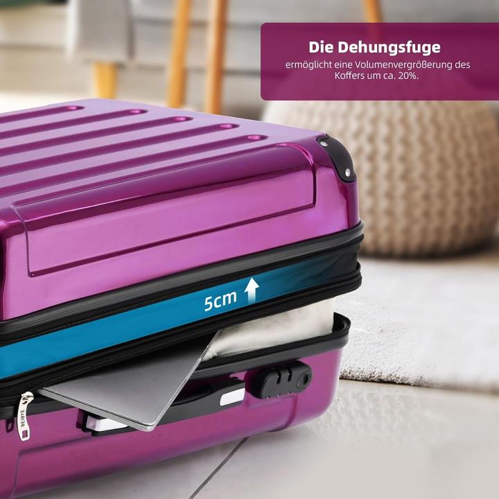 Immagine prodotto Beibye 2048 Reisekoffer mit Zwillingsrollen (M (50 - 90l))