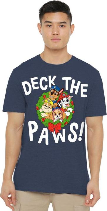 Actual product image Paw Patrol Unisex Adult Deck The Paws Christmas T-Shirt (3XL)
