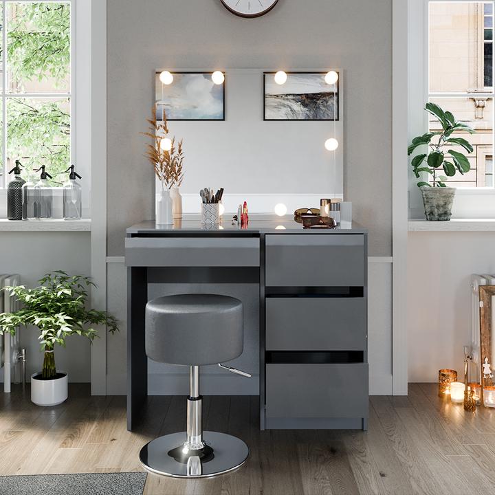 Actual product image Vicco Sherry with stool and lighting (90 x 75 x 40 cm)