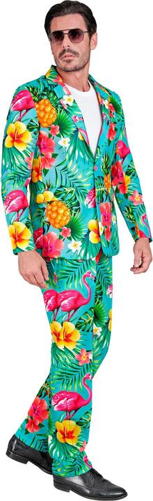 Image du produit Widmann Costume de fête avec motif néon flamant rose veste et pantalon (S)