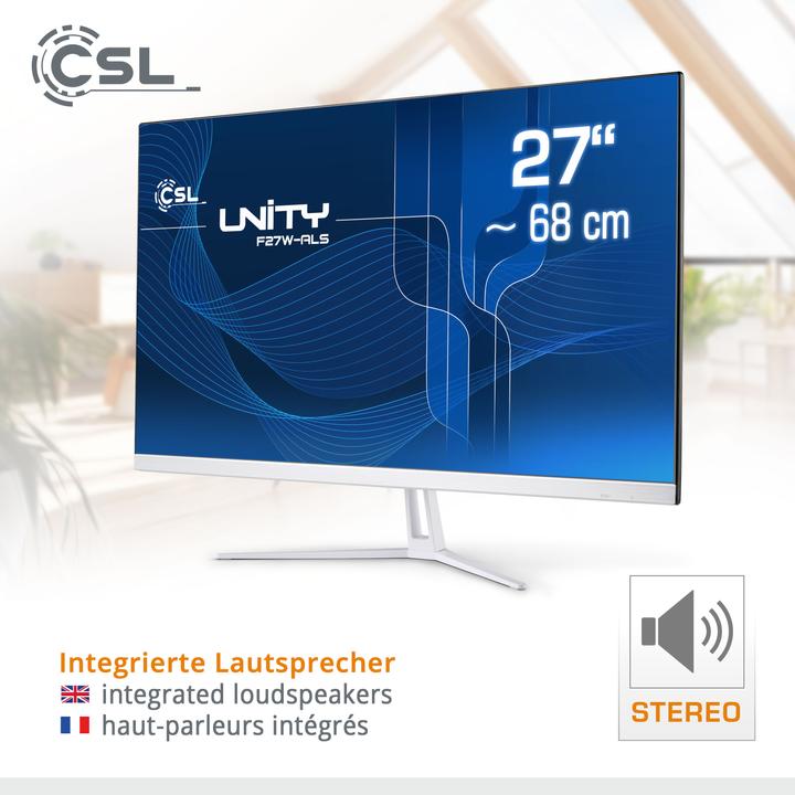 Immagine prodotto CSL PC All-in-One Unity F27W-ALS 512 GB 8 GB di RAM Win 11 Pro (Intel N200, 8 GB, 512 GB, Grafica Intel UHD)