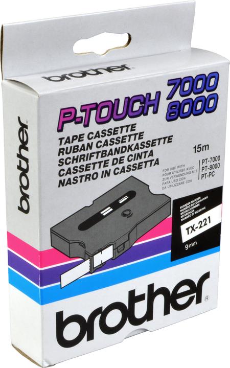 Immagine prodotto Brother Tx-221 (0.90 cm, Nero, Bianco)