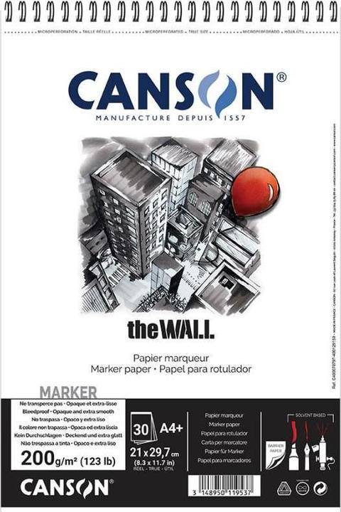 Produktbild Canson Zeichenpapier-Spiralblock "The WALL", A3, 200 g/qm (A3+)