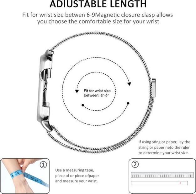Immagine prodotto MU Classic Bracciale in acciaio inossidabile serie RJT con chiusura magnetica (40 mm, Acciaio inossidabile)