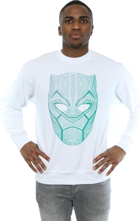 Actual product image Mens Black Panther Tribal Mask Cotton Sweatshirt (S)