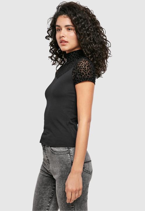 Immagine prodotto Urban Classics Maglietta a collo alto con pizzo Flock da donna (S)