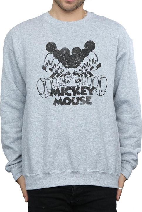 Actual product image Disney Mens Mickey Mouse Mirrored Sweatshirt (S)