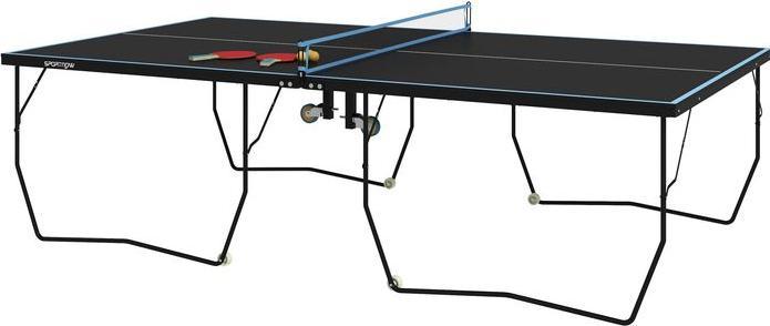 Produktbild Swisshandel24 Tischtennisplatte, Klappbar Tischtennistsich mit Netz, Rollen, Schwarz