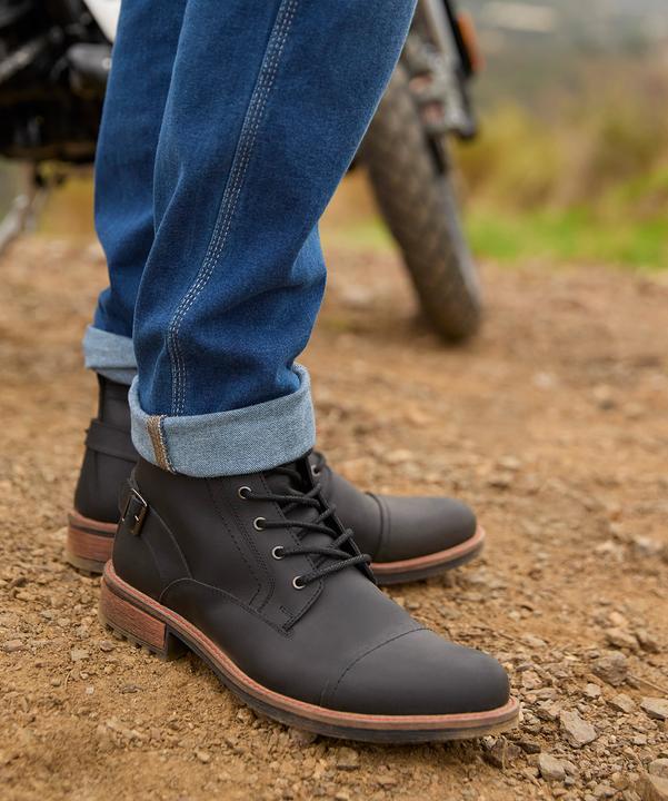 Actual product image Joe Browns Cleated Sole Buckle and Zip Leather Army Boots (42)