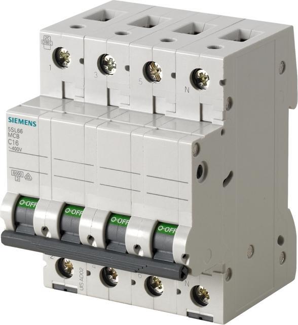 Immagine prodotto Siemens SIEM 5SL6632-7 Interruttore miniaturizzato 400V 6kA, 3+Npol. C, 3