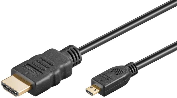 Actual product image Goobay Series 2.0 High Speed Micro HDMI™ Cable with Ethernet (4K/60Hz), 1 m, Black (1 m, HDMI)