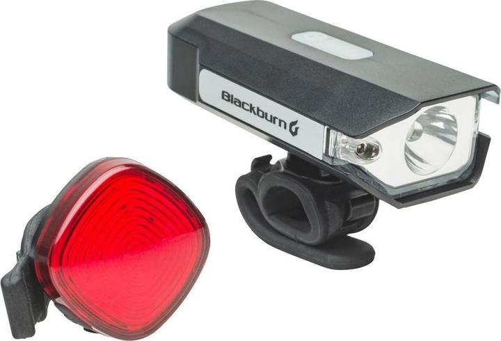 Actual product image Blackburn 300 Front + 30 Rear Light Set: Black (300 lm)