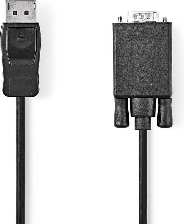 Immagine prodotto Nedis Cavo VGA | Spina DisplayPort | Spina VGA | Nichelato | Risoluzione massima: 1080p | 2.00 (2 m, VGA, DisplayPort)