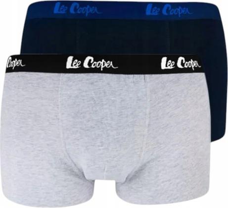 Lee Cooper Herren Boxershorts Duobox Grau/Marineblau