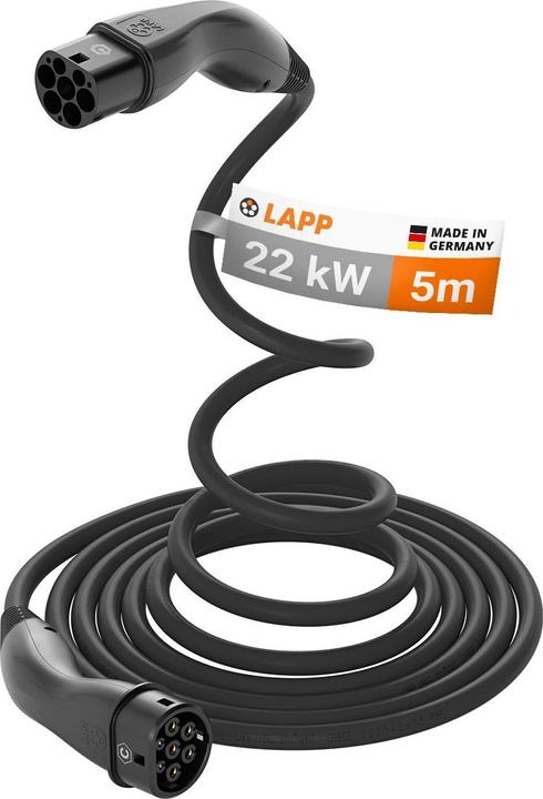 Lapp Mobility EV-TYP2 Ladekabel HELIX 3-phasig (Typ 2, 22 kW, 33 A, 5 m)
