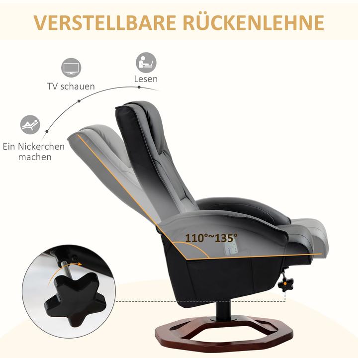 Actual product image Jamb Massage chair with footrest