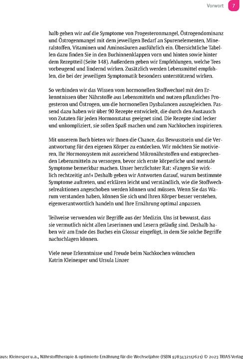 Immagine prodotto Nährstofftherapie & optimierte Ernährung für die Wechseljahre (Tedesco, Katrin Kleinesper, Ursula Linzer, 2023)