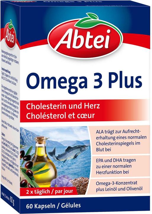 Actual product image Abtei Omega 3 Plus Caps 60 Caps (60 Piece, Capsules, 500 g)