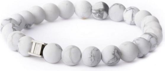 Immagine prodotto Gemini Bracciale - Pietra Naturale Howlite - Misura S (Howlite)