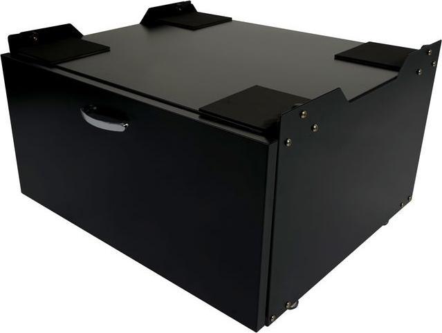 Actual product image Mendler Washing machine base unit, plinth pedestal raised base frame, drawer 33x61x52cm black