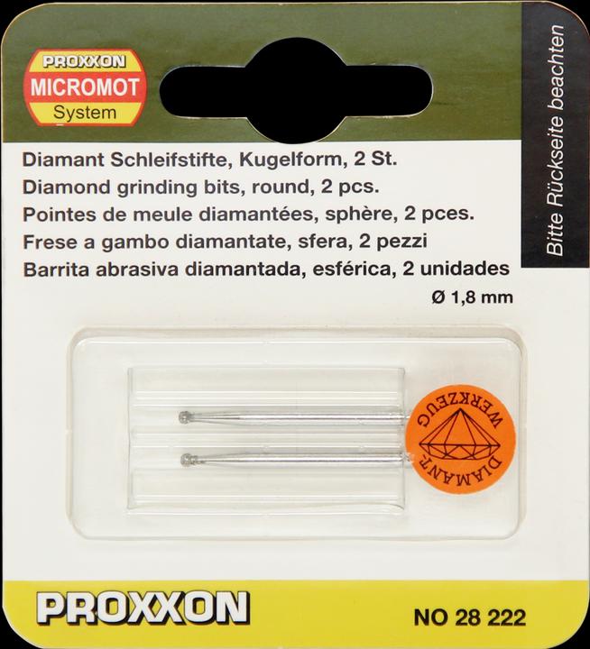 Produktbild Proxxon Diamantschleifstift Kugel 1.8 mm