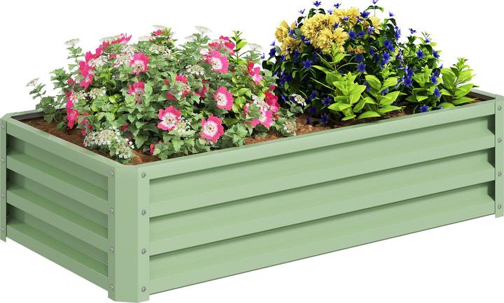 Actual product image Outsunny Hochbeet Verzinkter Stahl Grün
