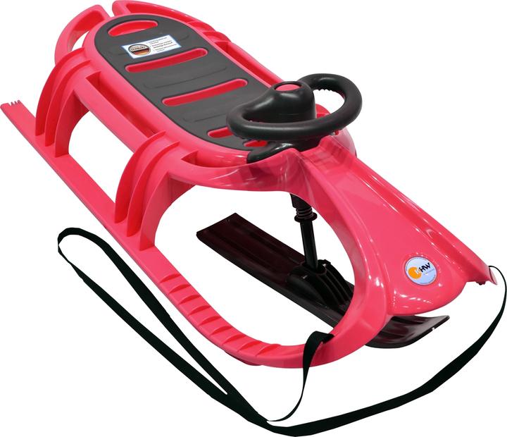 KHW Sledge Snow Tiger rosa 105x27x47 cm, 2,9 kg, carico massimo 60 kg, a partire da 6 y.