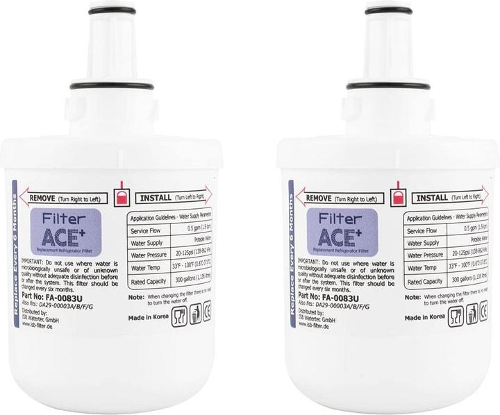 Produktbild ACE + 2x Wasserfilter kompatibel mit Samsung DA29-00003G