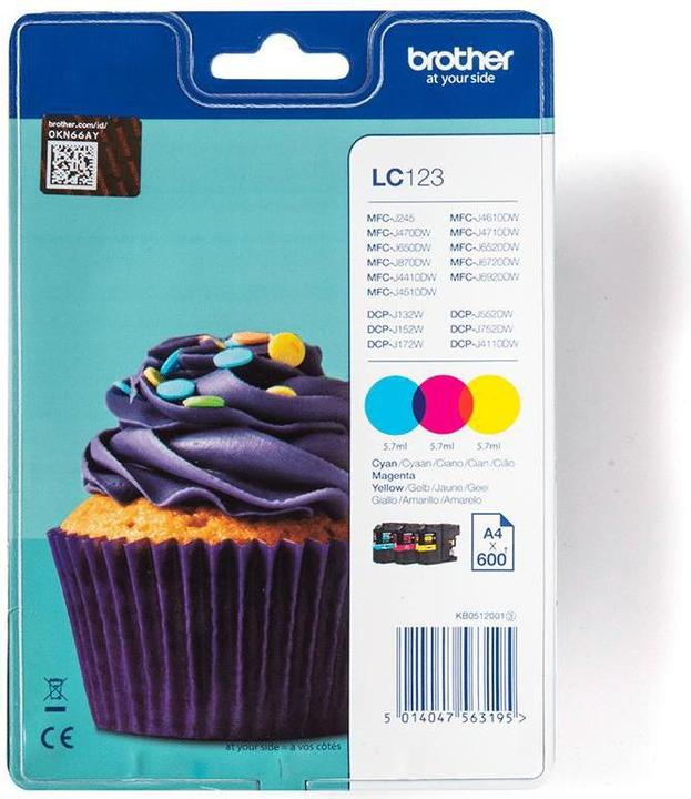 Produktbild Brother LC-123 Rainbow Pack (M, C, Y)