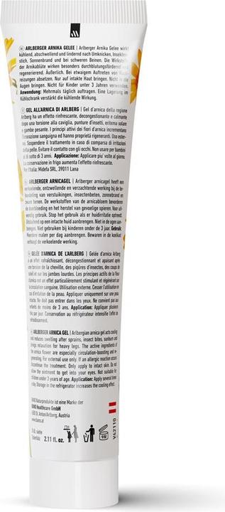 Nährwerte und Zutaten Bano Arlberger Arnika Gelee Gel (Körpergel, 60 ml)