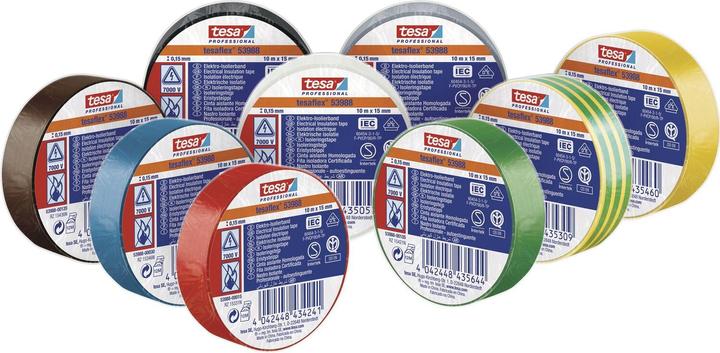 Produktbild tesa tesaflex Isolierband IEC 20:19 gelb-grün (19 mm)