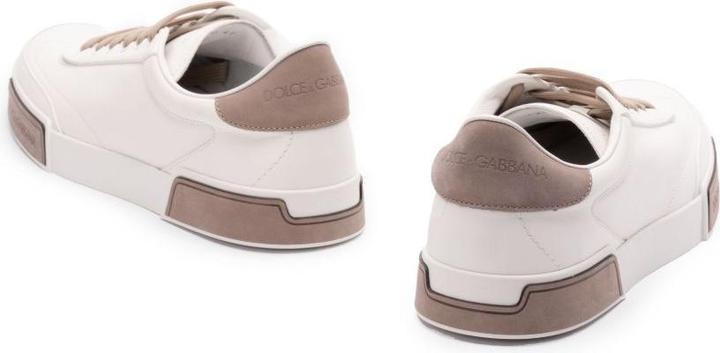 Produktbild Dolce & Gabbana portofino yatch sneakers in calfskin color white and dove grey (40)