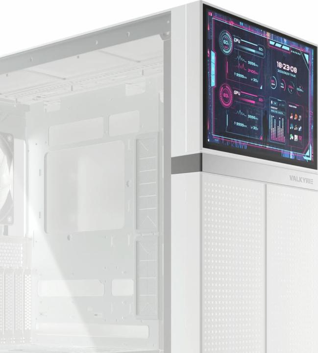 Immagine prodotto Valkyrie VK02 LCD Bianco (Mini-ITX, ATX, ITX, mATX)