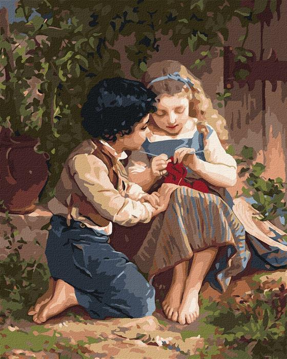 Image du produit Ideyka Peinture par numéros - Ensemble dans le jardin 40 x 50 cm