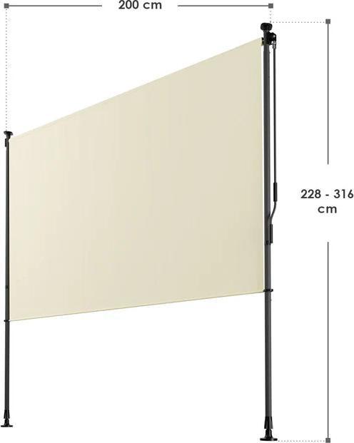 Produktbild Juskys Senkrechtmarkise Barbados (2 m)
