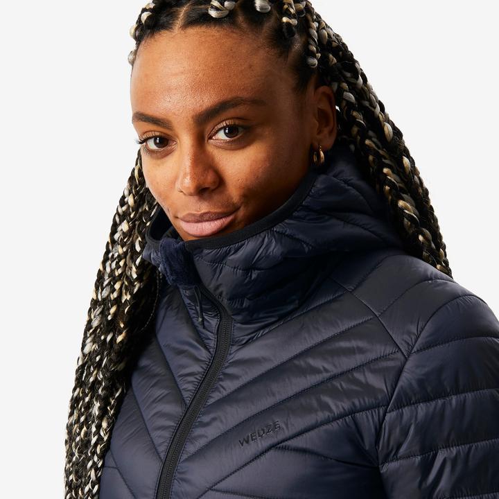 Actual product image Wedze Women's ski jacket down jacket light and warm - 500 blue/black (S)