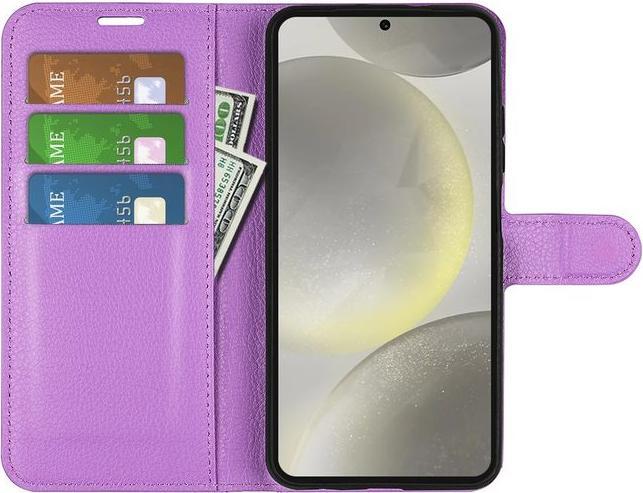 Actual product image MU Classic Litchi Leather Bookcover Series (Samsung Galaxy S24 FE)