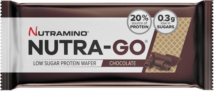 Produktbild Nutramino Nutra-Go Low Sugar Protein Wafer (Chocolate, 12 Stk., 468 g)