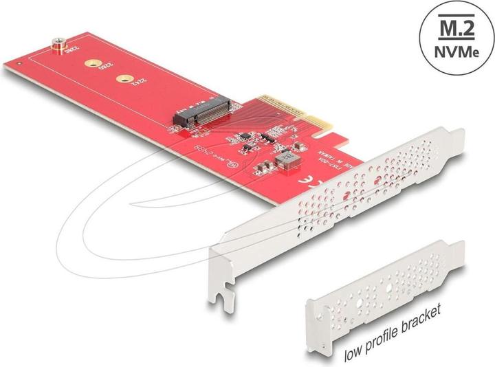 Image du produit Delock PCI Express 5.0 x4 Karte zu 1 x intern NVMe M.2 Key M - Low Profile Formf