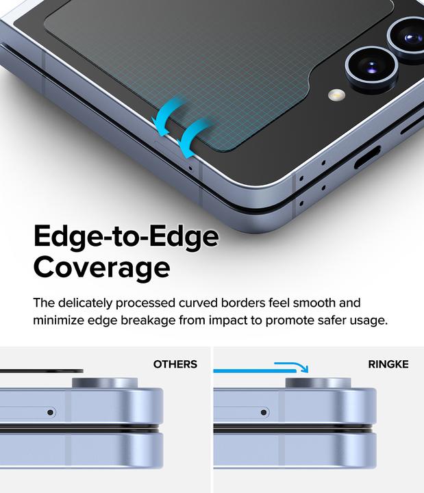 Actual product image Ringke Screen Protector for Galaxy Z Flip 6 COVER DISPLAY PROTECTOR GLASS 2 pack (2 Piece, Samsung Galaxy Z Flip6)