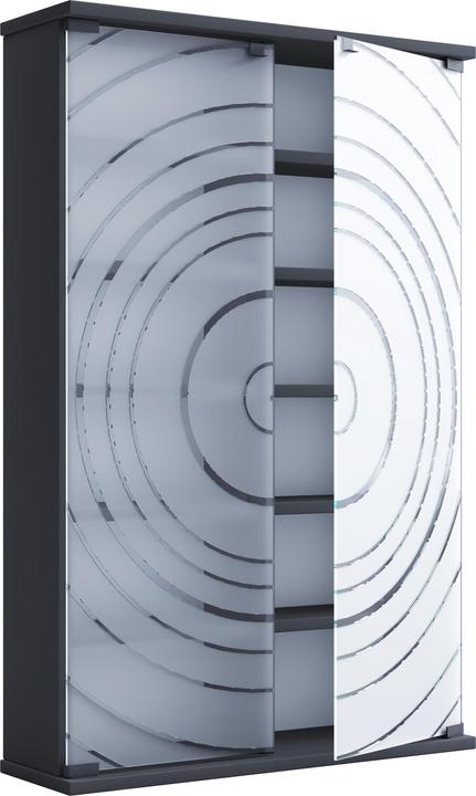 Produktbild VCM Holz CD DVD Stand Regal Glastür Tilano L (60 x 92 x 18 cm)