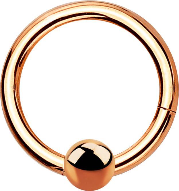 Produktbild Star Piercing Micro Segmentring klappbar rosegold mit Kugel (Chirurgenstahl 316L)